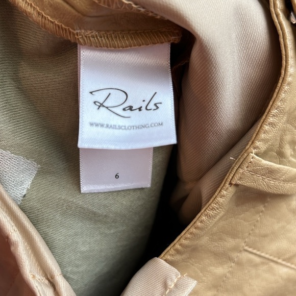 Rails Jo Cafe Faux Leather High Waist Tapered Leg Pants Size 6 - Picture 11 of 16